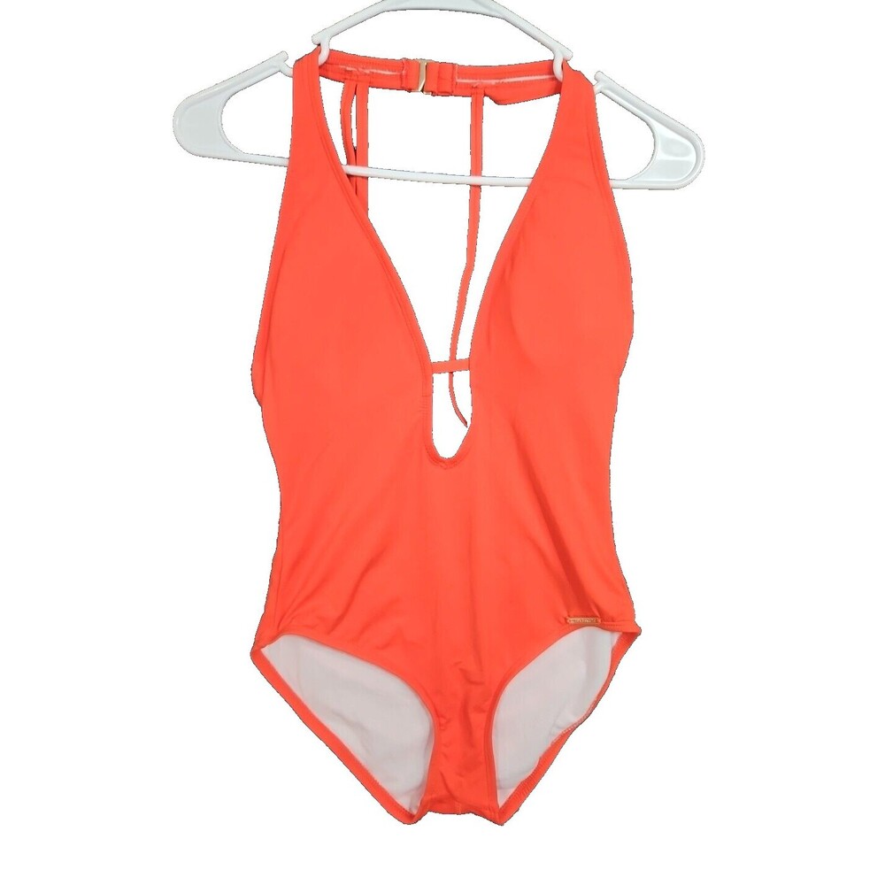 Vince Camuto Women's Swim One Piece Orange Swimsuit  Sz 10 NWOT Flawed